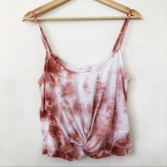 Full Tilt Tops - Tillys Full Tilt Tie Dye knot front tank XL NWT